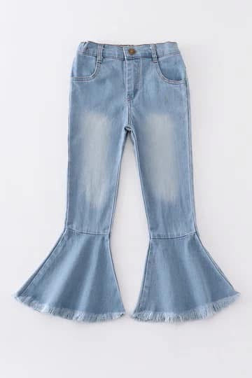 Light Single Bell Denim Jeans Size 10